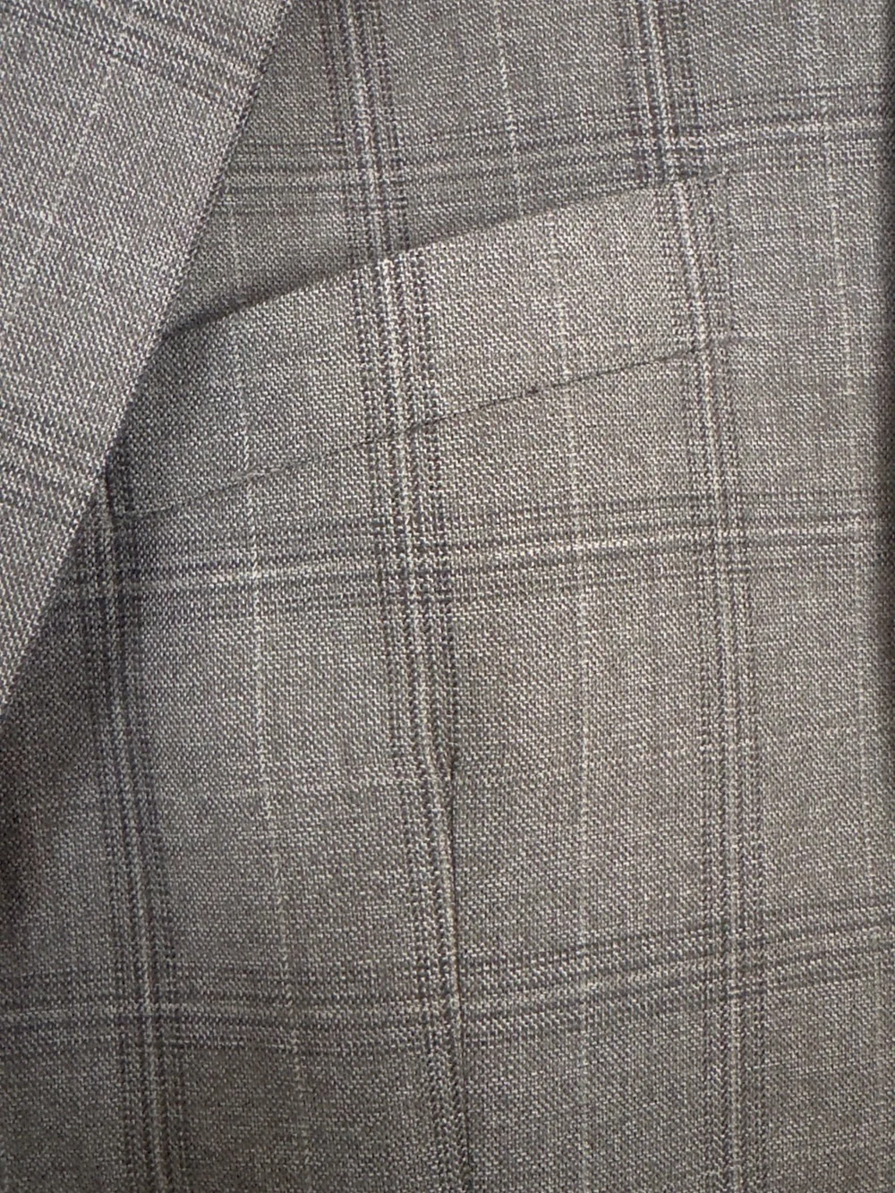 Calvin Klein Men’s Gray Plaid Windowpane Wool Blazer Sport Coat 40R